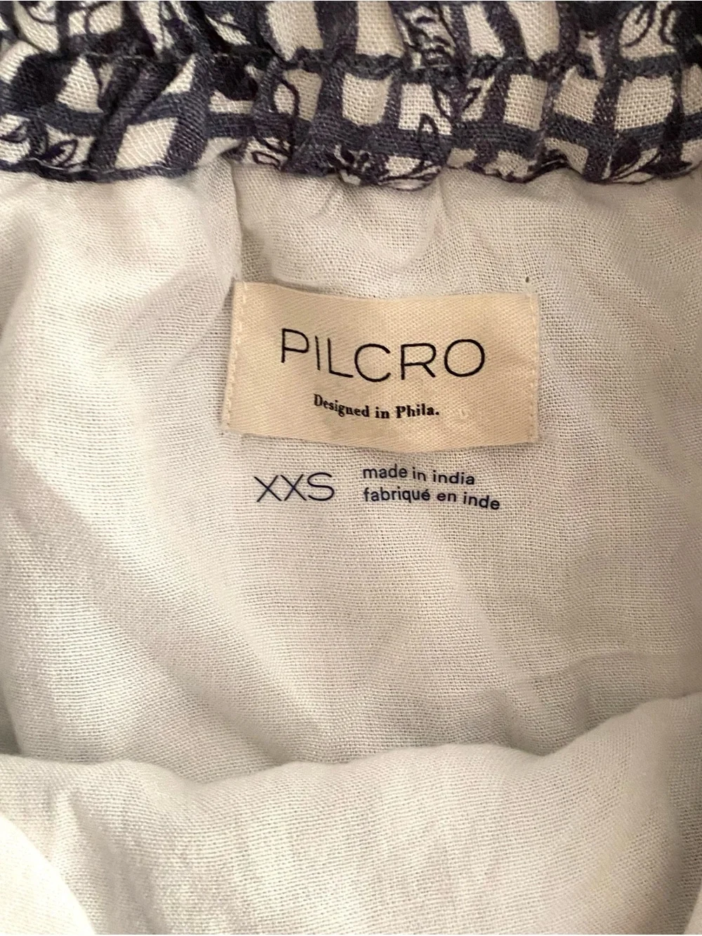 NWOT Anthropologie Pilcro Blue Floral Patchwork Handkerchief-Hem Skirt